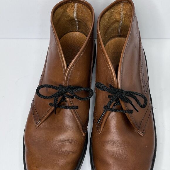 Original Bates Floaters Brown Leather Lace Up Ankle Chukka Boots Men’s Size 10 - Picture 3 of 14